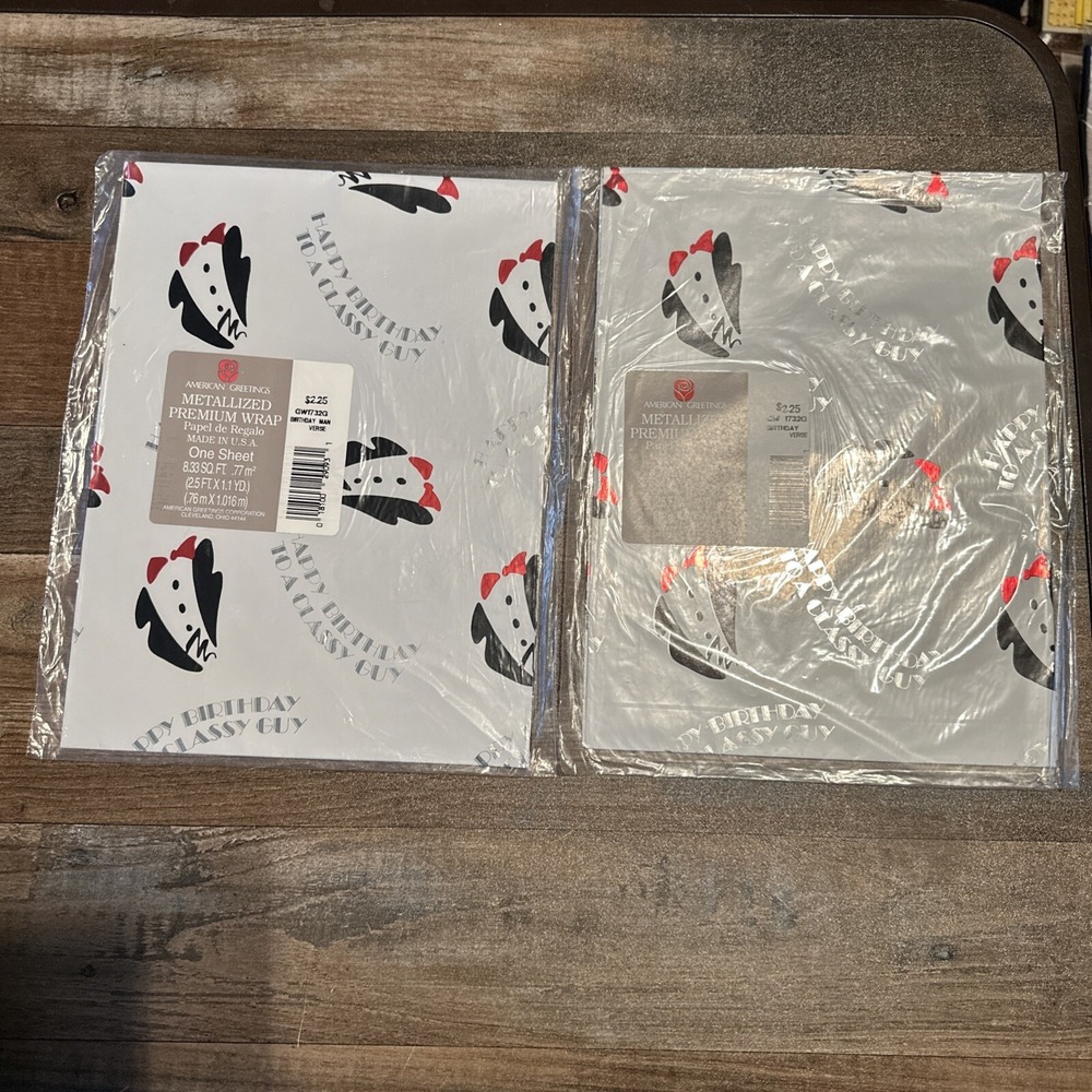 Vintage American Greetings Gift Wrap Wrapping Paper Mom Baby Penguin Herbs‎ Lot - Picture 2 of 6